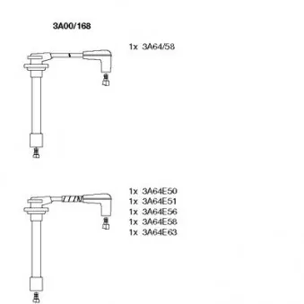 Kit de câbles d'allumage BREMI OEM 1612648