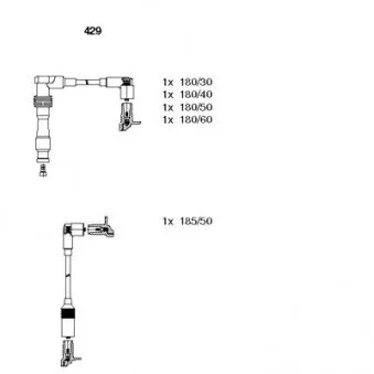 Kit de câbles d'allumage BREMI OEM 1612511