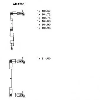 BREMI 449A200 - Kit de câbles d'allumage