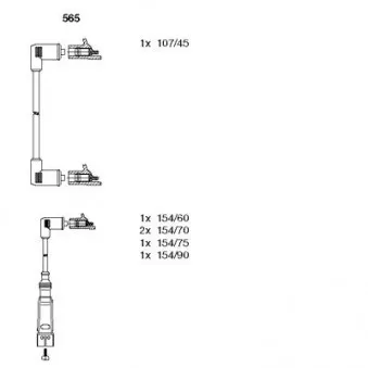 BREMI 565 - Kit de câbles d'allumage