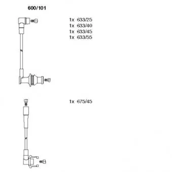 BREMI 600/101 - Kit de câbles d'allumage