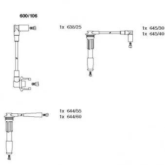 BREMI 600/106 - Kit de câbles d'allumage