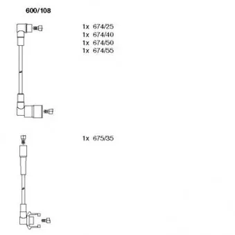 Kit de câbles d'allumage BREMI OEM 7700855322