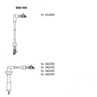 BREMI 600/109 - Kit de câbles d'allumage