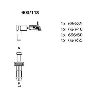 BREMI 600/118 - Kit de câbles d'allumage