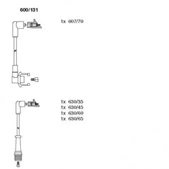 BREMI 600/131 - Kit de câbles d'allumage