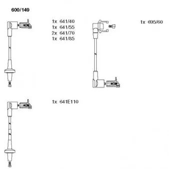 BREMI 600/149 - Kit de câbles d'allumage