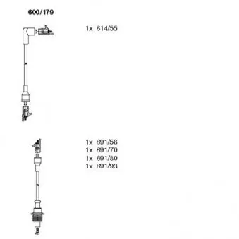 BREMI 600/179 - Kit de câbles d'allumage