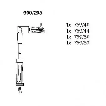 BREMI 600/205 - Kit de câbles d'allumage