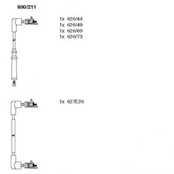 BREMI 600/211 - Kit de câbles d'allumage