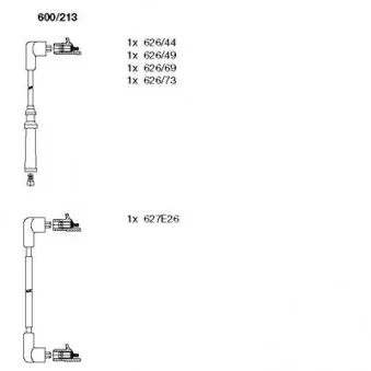 BREMI 600/213 - Kit de câbles d'allumage