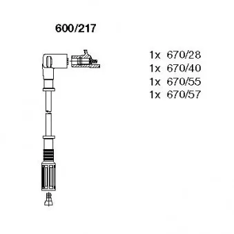 Kit de câbles d'allumage BREMI OEM 132-00-0221