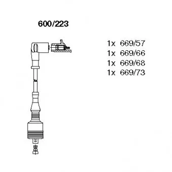 BREMI 600/223 - Kit de câbles d'allumage