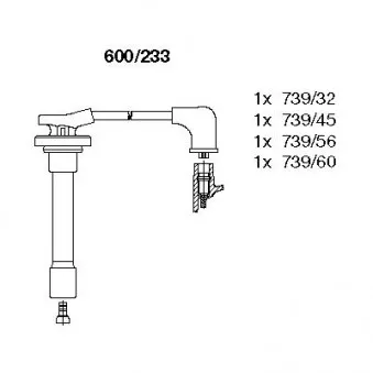 BREMI 600/233 - Kit de câbles d'allumage