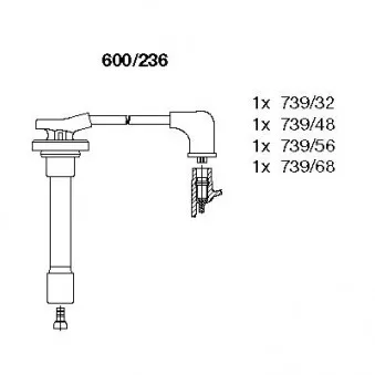 BREMI 600/236 - Kit de câbles d'allumage