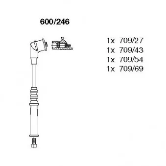 BREMI 600/246 - Kit de câbles d'allumage