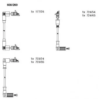 Kit de câbles d'allumage BREMI 600/260