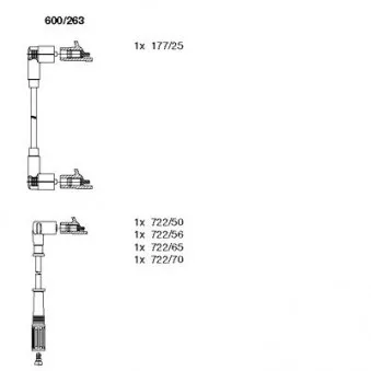 BREMI 600/263 - Kit de câbles d'allumage