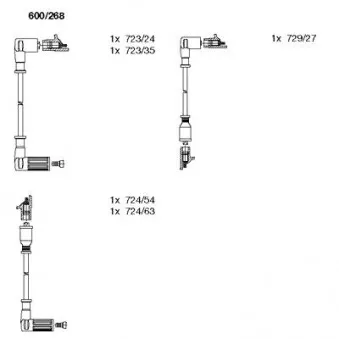 BREMI 600/268 - Kit de câbles d'allumage