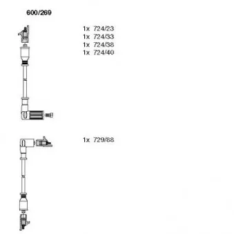 Kit de câbles d'allumage BREMI OEM 7677783