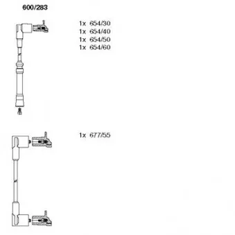 BREMI 600/283 - Kit de câbles d'allumage