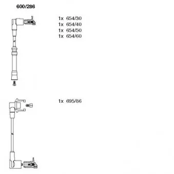 BREMI 600/286 - Kit de câbles d'allumage