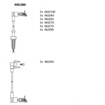 BREMI 600/289 - Kit de câbles d'allumage