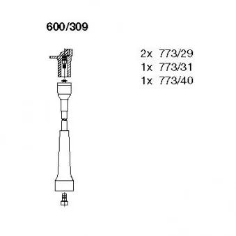 BREMI 600/309 - Kit de câbles d'allumage