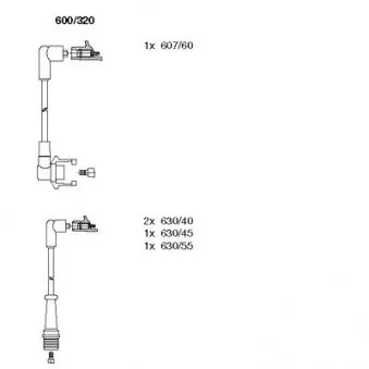 BREMI 600/320 - Kit de câbles d'allumage