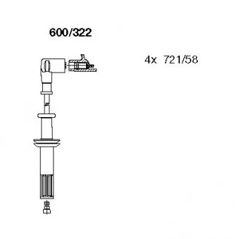 BREMI 600/322 - Kit de câbles d'allumage