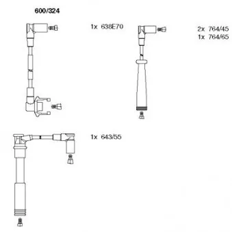 Kit de câbles d'allumage BREMI 600/324