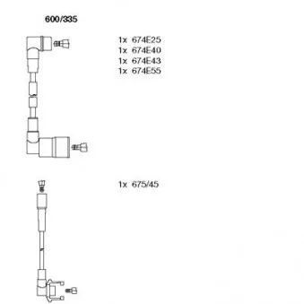 Kit de câbles d'allumage BREMI 600/335