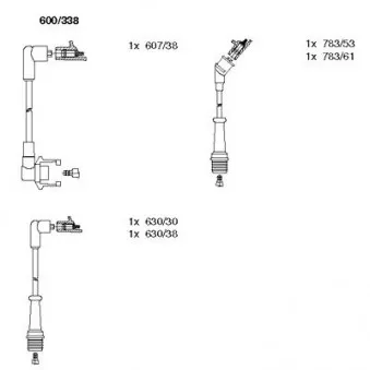 BREMI 600/338 - Kit de câbles d'allumage