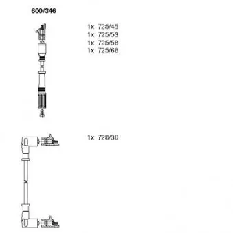 BREMI 600/346 - Kit de câbles d'allumage