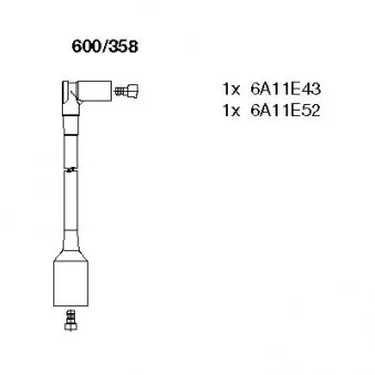 BREMI 600/358 - Kit de câbles d'allumage
