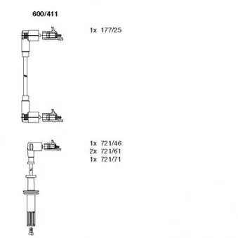 Kit de câbles d'allumage BREMI OEM 7667281
