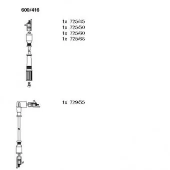 BREMI 600/416 - Kit de câbles d'allumage