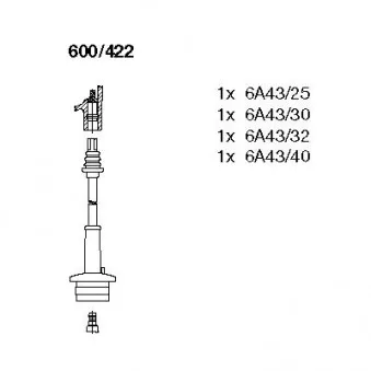 BREMI 600/422 - Kit de câbles d'allumage