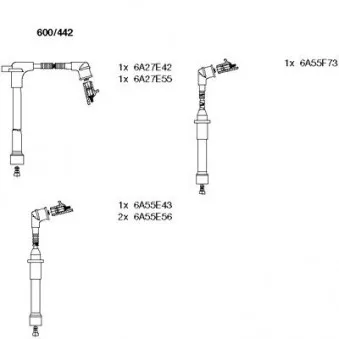 BREMI 600/442 - Kit de câbles d'allumage