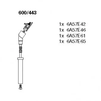 BREMI 600/443 - Kit de câbles d'allumage