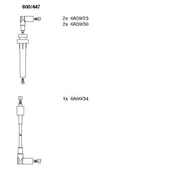 BREMI 600/447 - Kit de câbles d'allumage