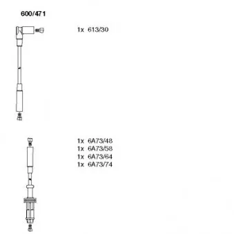 BREMI 600/471 - Kit de câbles d'allumage