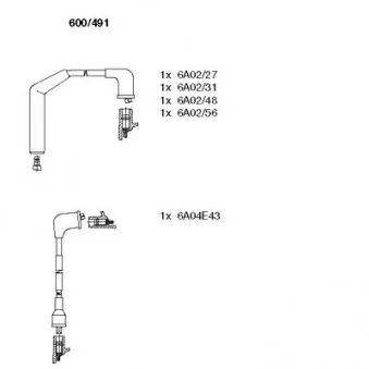 BREMI 600/491 - Kit de câbles d'allumage