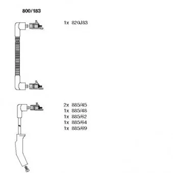 Kit de câbles d'allumage BREMI 800/183