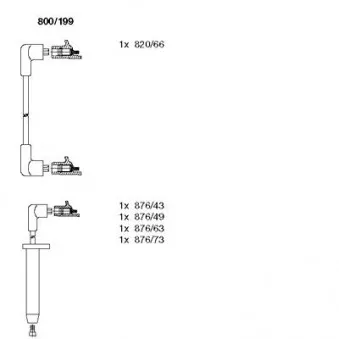 BREMI 800/199 - Kit de câbles d'allumage