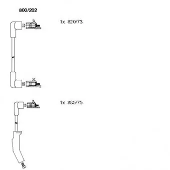 BREMI 800/202 - Kit de câbles d'allumage