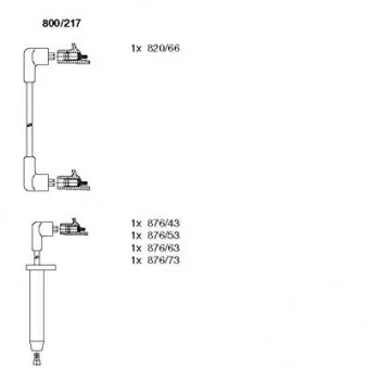 BREMI 800/217 - Kit de câbles d'allumage