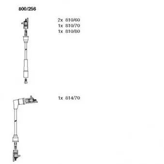 BREMI 800/256 - Kit de câbles d'allumage