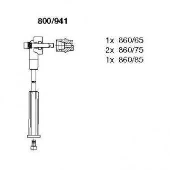 Kit de câbles d'allumage BREMI 800/941