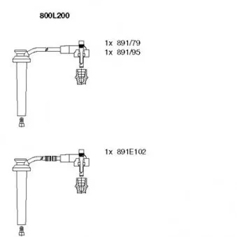 Kit de câbles d'allumage BREMI 800L200